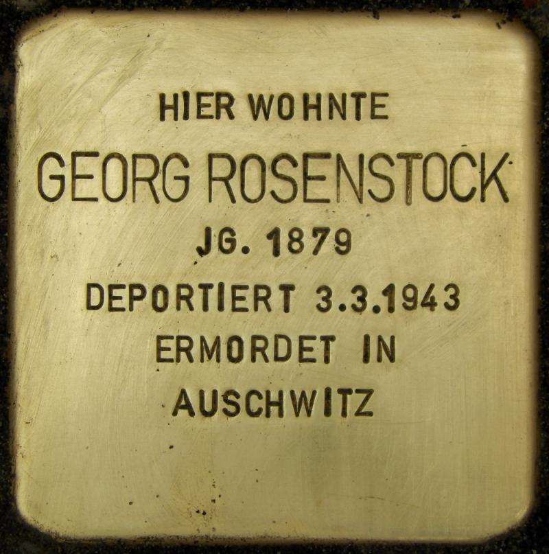 Stolperstein für Georg Rosenstock
