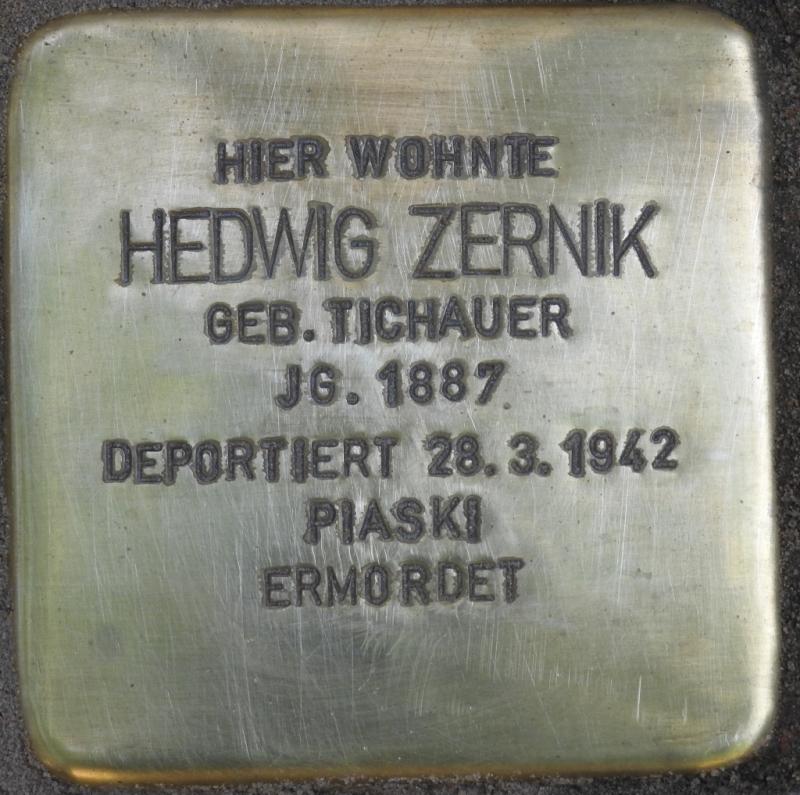 Stolperstein Hedwig Zernik Bild: Stolpersteine-Initiative CW, Hupka