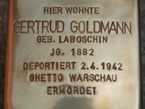 Stolperstein von Gertrud Goldmann
