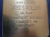 Stolperstein Moses Koller, Foto: Initiative