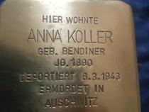 Stolperstein Anna Koller, Foto: Initiative