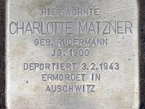 Stolperstein Charlotte Matzner © OTFW