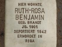 Stolperstein Ruth-Rosa Benjamin (c/o Projekt-Stolpersteine)