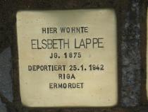 Stolperstein Elsbeth Lappe, Foto: Initiative Stolpersteine Charlottenburg-Wilmersdorf