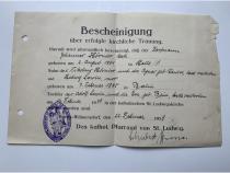 Bescheinigung kirchliche Trauung © Nachkommen