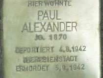 Stolperstein Paul Alexander Bild: Stolpersteine-Initiative CW, Hupka