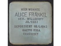 Stolperstein für Alice Fränkel