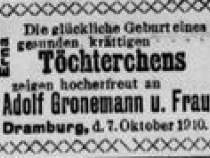 Die familiären Zusammenhänge von Erna Gronemann, Meta und Max Gronemann wurden ergänzt durch Angaben des Großneffen Hans Peter Lindemann, Norwegen.