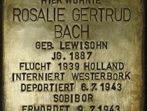 Stolperstein Rosalie Gertrud Bach Bild: Stolpersteine-Initiative CW, Hupka