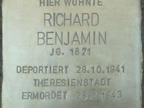 Stolperstein Richard Benjamin Bild: Stolpersteine-Initiative CW, Hupka