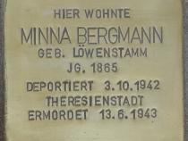 Stolperstein Minna Bergmann Bild: Stolperstein-Initiative CW, Hupka