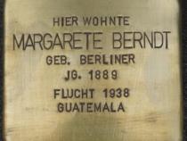 Stolperstein Margarete Berndt Bild: Stolpersteine-Initiative CW, Hupka