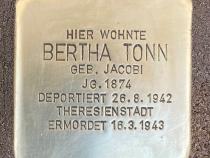 Stolperstein Bertha Tonn © Koordinierungsstelle Stolpersteine Berlin