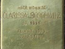 Stolperstein Clarissa Boschwitz Bild: Stolpersteine-Initiative CW, Hupka