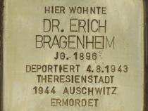 Stolperstein Dr. Erich Bragenheim Bild: Stolperstein-Initiative CW, Hupka
