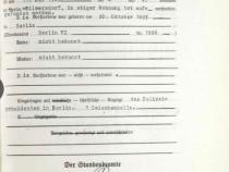 Sterbeurkunde Fritzel Brann © Archiv