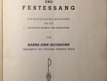 Sabbathklang und Festessang von Hanns John Jacobsohn © Creutzenberg