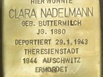 Stolperstein für Clara Nadelmann Foto: Stolpersteine-Initiative Charlottenburg-Wilmersdorf, Hupka
