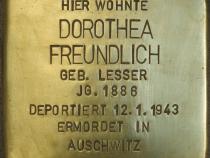 Stolperstein Dorothea Freundlich © OTFW