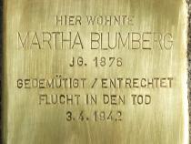 Stolperstein Martha Blumberg Bild: Stolpersteine-Initiative CW, Hupka