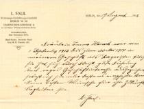 Das Zeugnis wurde Emma Hansch verh. Panßner 1918 von Lisbeth Saul ausgestellt. (Foto: Stephan Ebers)