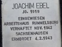 Stolperstein für Joachim Ebel © Koordinierungsstelle Stolpersteine