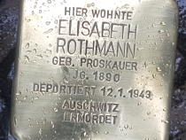 Stolperstein Elisabeth Rothmann © Initiative