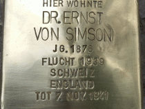 Stolperstein für Ernst von Simson © Projekt-Stolpersteine