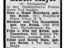 Todesanzeige Luis und Thekla ten Brink