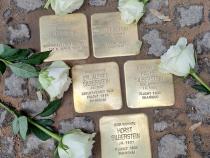 Stolpersteine für Eugen, Jette, Alfred, Käthe und Horst Silberstein © P. Gutsche