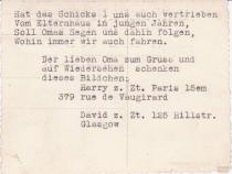 Fotomontage 1944, Rückseite , Bild: privat