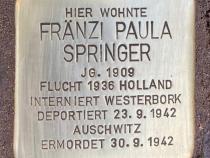 Stolperstein Fränzi Springer © Koordinierungsstelle Stolpersteine Berlin