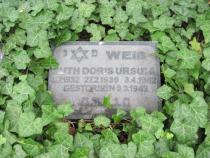 Grabstein für Ruth, Doris und Ursula Weiß auf dem Jüdischen Friedhof Weißensee. Copyright: MTS