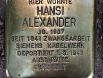 Stolperstein Hansi Alexander © S. Davids