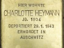 Stolperstein Charlotte Heymann Bild: Stolpersteine-Initiative CW, Hupka