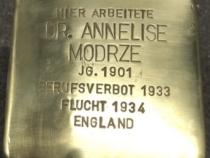 Stolperstein Dr. Annelise Modrze © Initiative Mitte