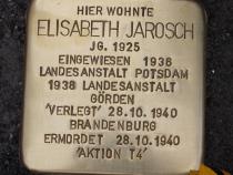 Stolperstein Elisabeth Jarosch © Koordinierungsstelle Stolpersteine Berlin