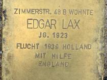 Stolperstein Edgar Lax © Hans-Wilhelm-Saure