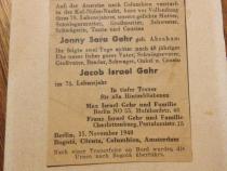 Todesanzeige © privat