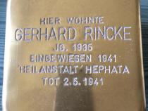 Stolperstein Gerhard Rincke © Stolperstein Initiative Mitte