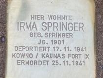 Stolperstein Irma Springer © Koordinierungsstelle Stolpersteine Berlin