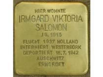 Irmgard Viktoria Salomon © Stolpersteininitiative, H.J. Hupka