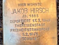 Stolperstein Jakob Hirsch © Koordinierungsstelle Stolpersteine Berlin