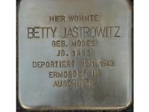 Stolperstein Betty Jastrowitz Bild: Stolpersteine-Initiative CW, Hupka