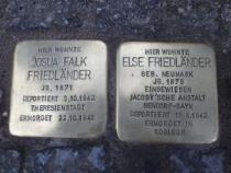 Stolpersteine für Josua Falk und Else Friedlaender  © Koordinierungsstelle Stolpersteine Berlin
