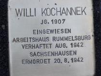 Stolperstein Willi Kochannek © Koordinierungsstelle Stolpersteine