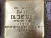 Stolperstein für Emilie Buchsbaum, geb. Weirauch © Stiftung KUNSTFORUM der Berliner Volksbank