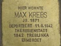 Stolperstein Max Krebs; Bild: H.-J. Hupka