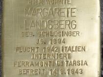 Stolperstein Margarete Landsberg Bild: Stolpersteine-Initiative CW, Hupka