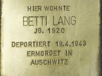 Stolperstein Betti Lang Bild: Stolpersteine-Initiative CW, Hupka